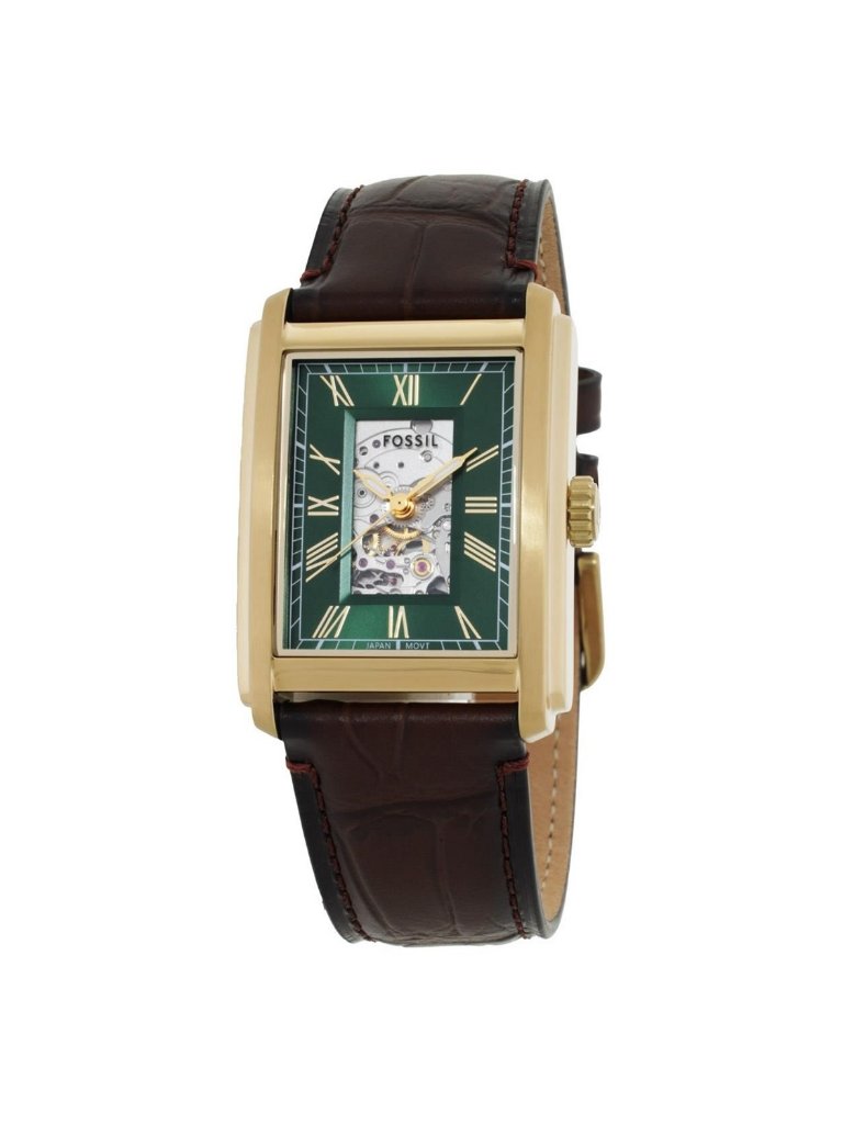 Nwt Fossil Carraway Automatic Green Dial Unisex Watch